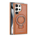 Buy Luxury Leather Magnetic Case for Samsung, Built-in Invisible Stand, Premium Phone Cover - PHONIEX at Caseles-Samsung Galaxy S25 Ultra, Bronze