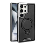 Buy Luxury Leather Invisible Stand Case for Samsung Galaxy: MagSafe & Sleek Protection -Robyn at Rimbmax -Samsung Galaxy S26 Ultra, Black