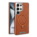 Buy Luxury Leather Invisible Stand Case for Samsung Galaxy: MagSafe & Sleek Protection -Robyn at Rimbmax -Samsung Galaxy S26 Ultra, Bronze